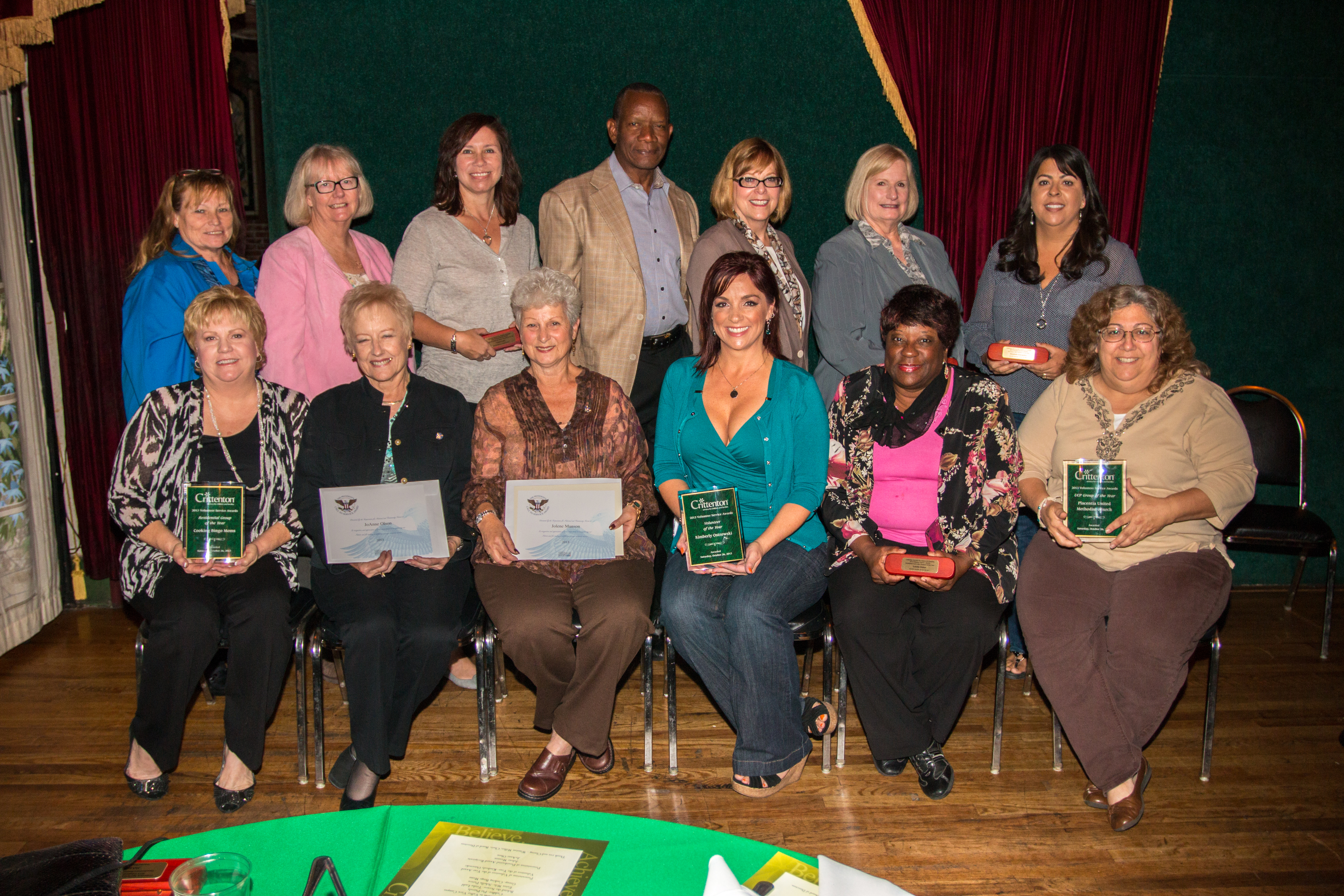 2013 Crittenton Volunteer Award Winners for Public Service.